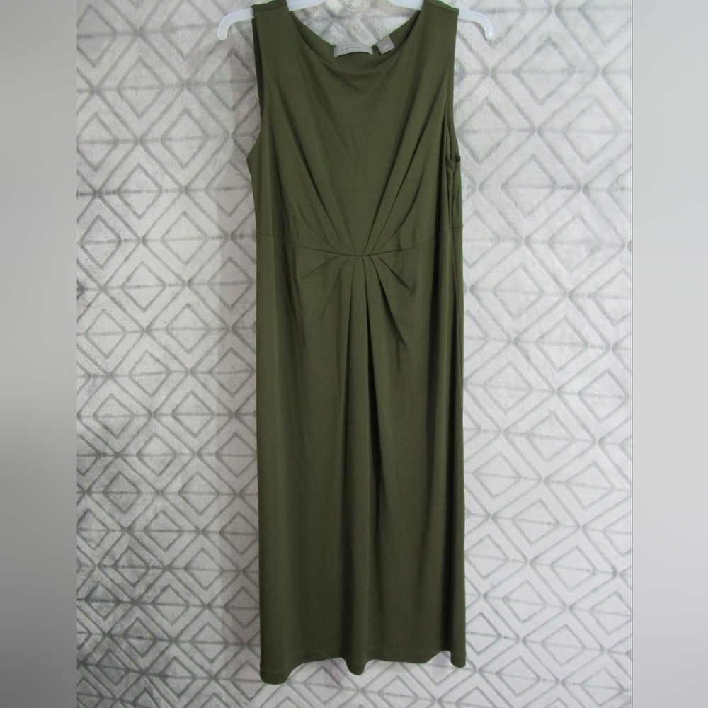 Liz Claiborne Green Pleated Sheath Dress - Picture 4 of 4